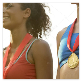 Medale i puchary na wydarzeniu sportowym